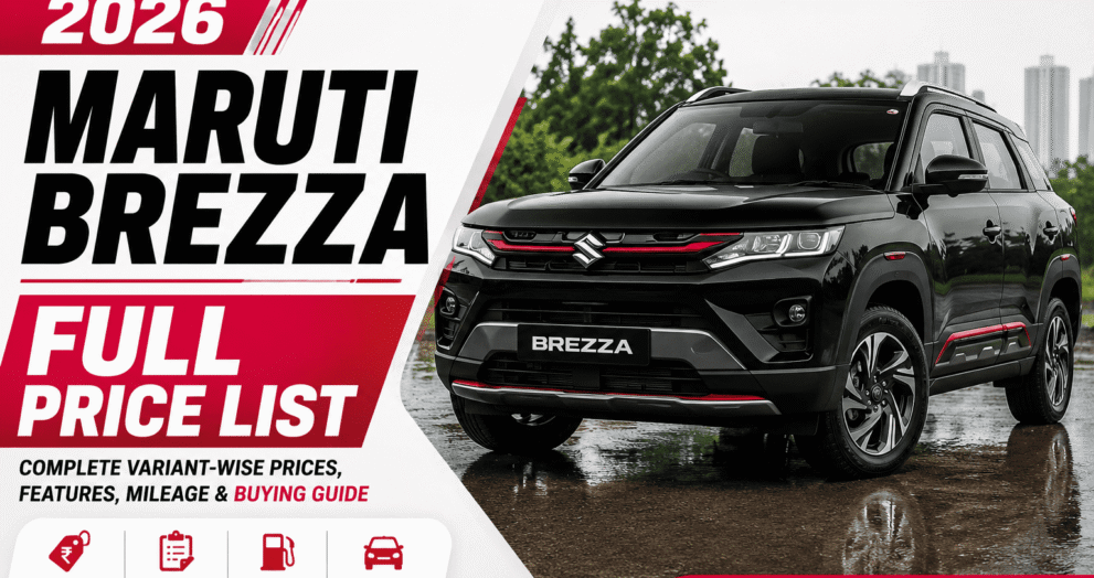 2026 Maruti Brezza Price List